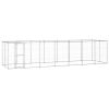 Outdoor Dog Kennel Galvanized Steel with Roof 182.3 ft¬≤