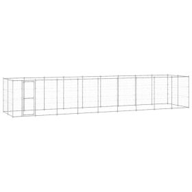 Outdoor Dog Kennel Galvanized Steel 234.4 ft¬≤