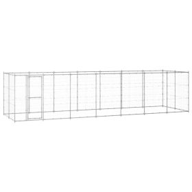 Outdoor Dog Kennel Galvanized Steel 182.3 ft¬≤