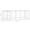 Outdoor Dog Kennel Galvanized Steel with Roof 130.2 ft¬≤