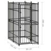 Outdoor Dog Kennel Steel 19.8 ft¬≤