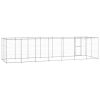 Outdoor Dog Kennel Galvanized Steel with Roof 182.3 ft¬≤