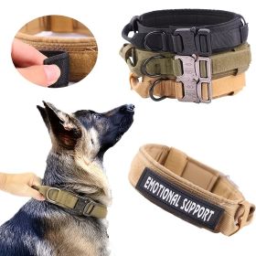 Pet Collar For Dog & Cat; Adjustable Nylon Outdoor Dog Collars For Medium Large Dogs; Dog Collar (Color: Khaki, size: M)